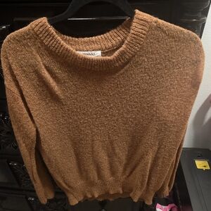 Zenana Outfitters Cozy Brown Crew Neck Sweater
